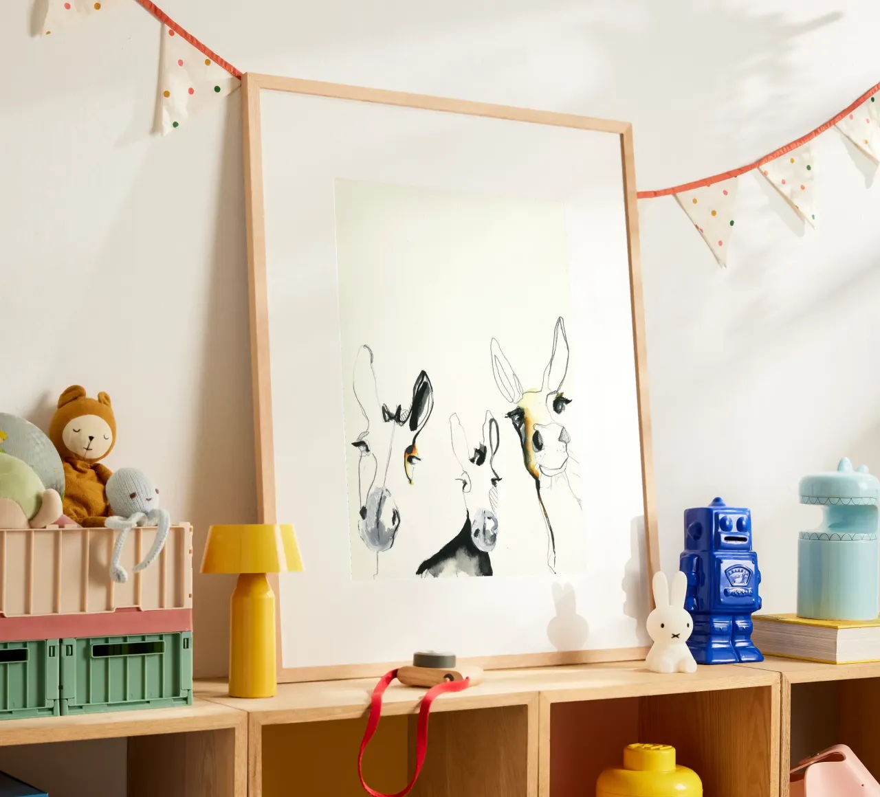 drie ezels poster van Petit Boom Prints