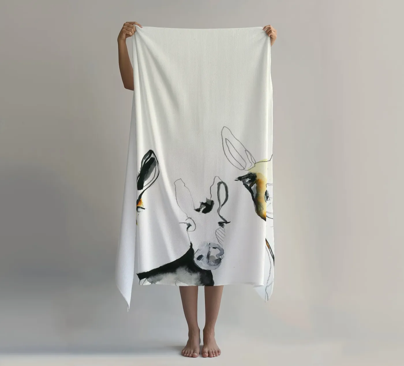 tre asini telo mare da Petit Boom Prints