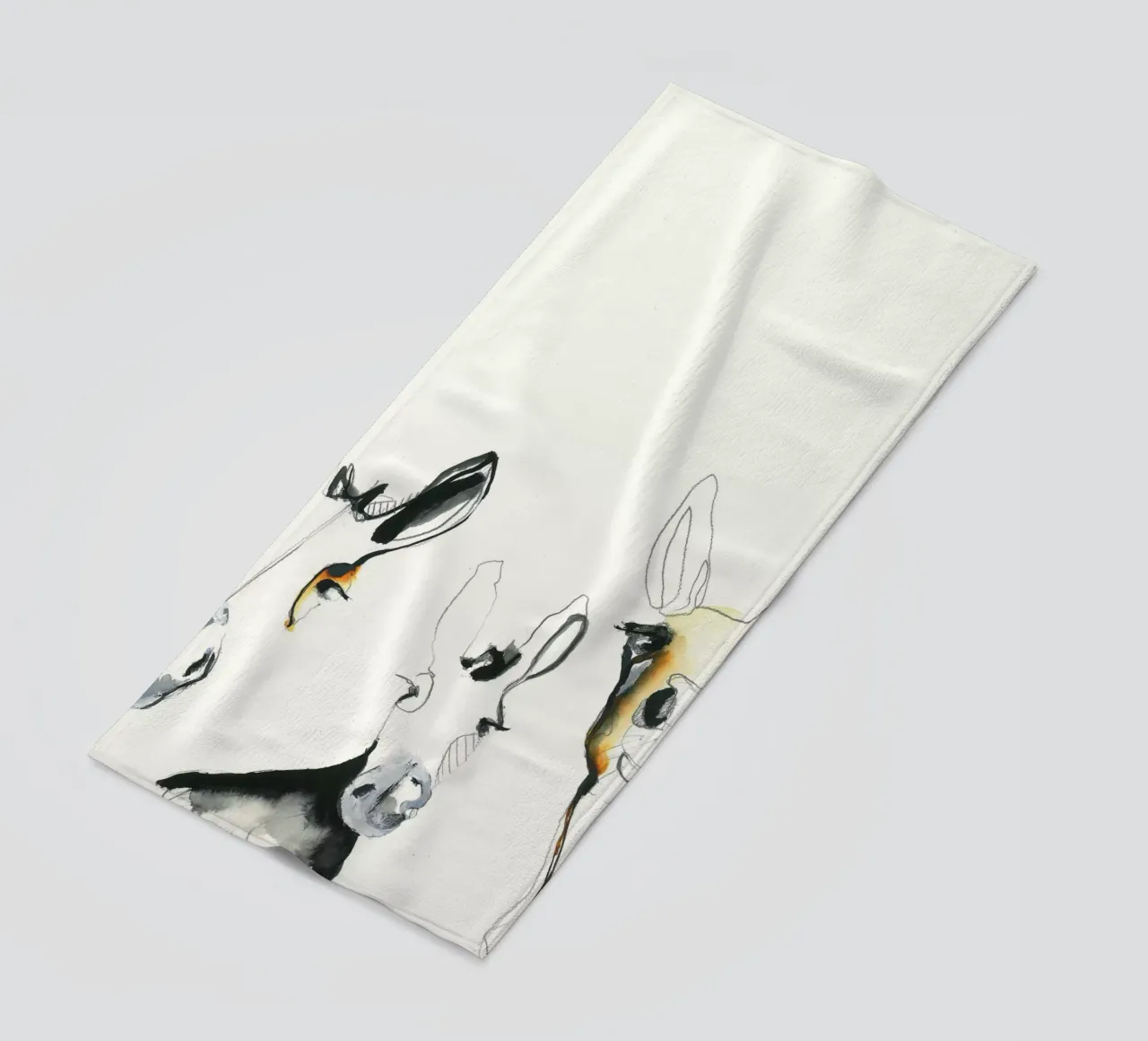 tre asini telo mare da Petit Boom Prints