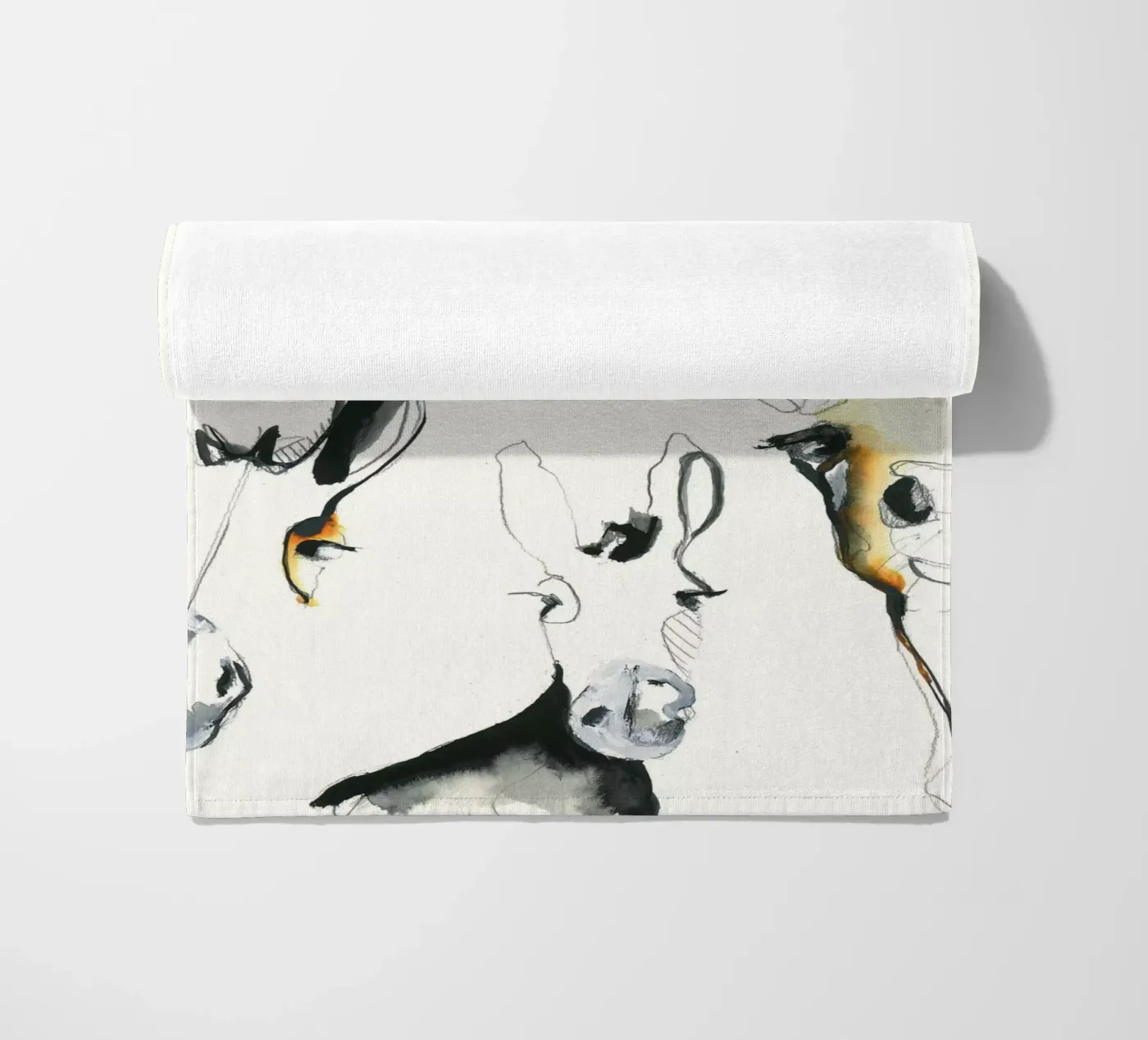 three donkeys strandhanddoek van Petit Boom Prints