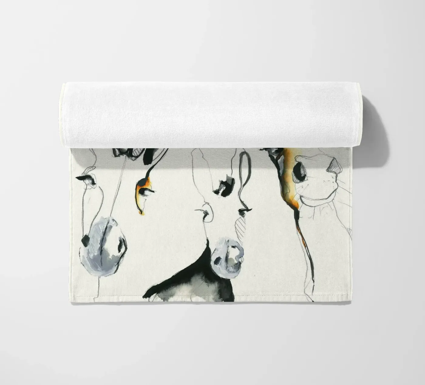 three donkeys strandhanddoek van Petit Boom Prints