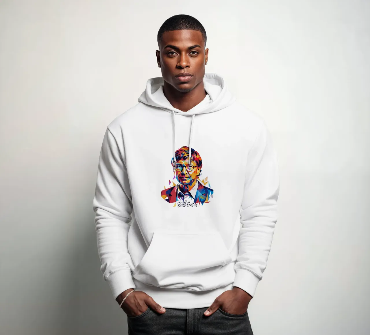Bill Gates In WPAP Pop ARt felpa con cappuccio da vectorartnesia