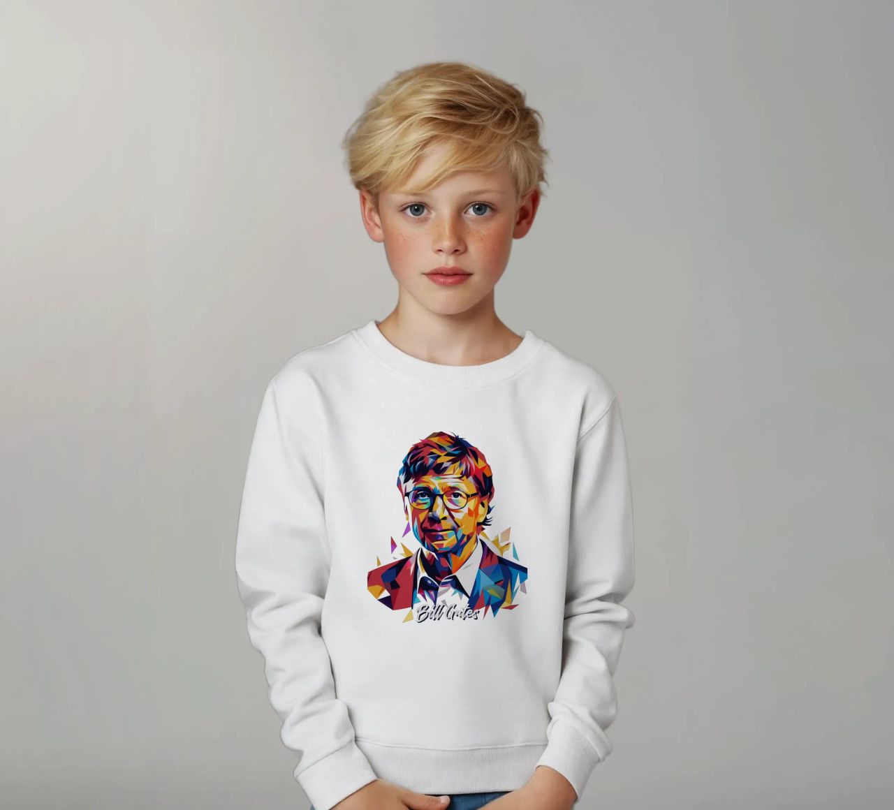 Bill Gates In WPAP Pop ARt felpa bambino da vectorartnesia