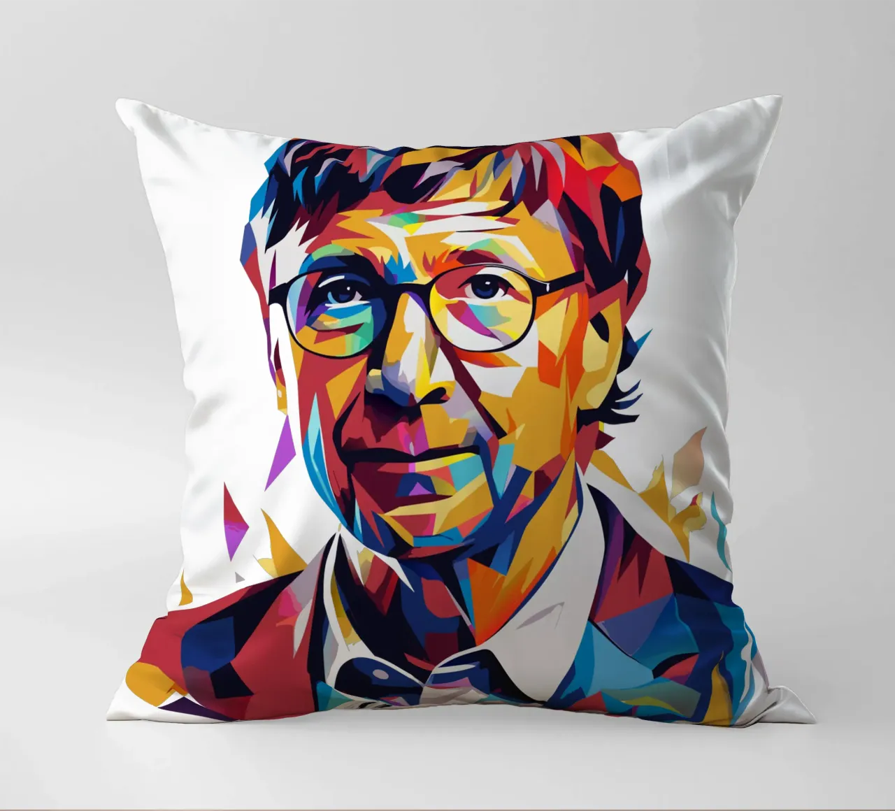 Bill Gates In WPAP Pop ARt cuscino da vectorartnesia
