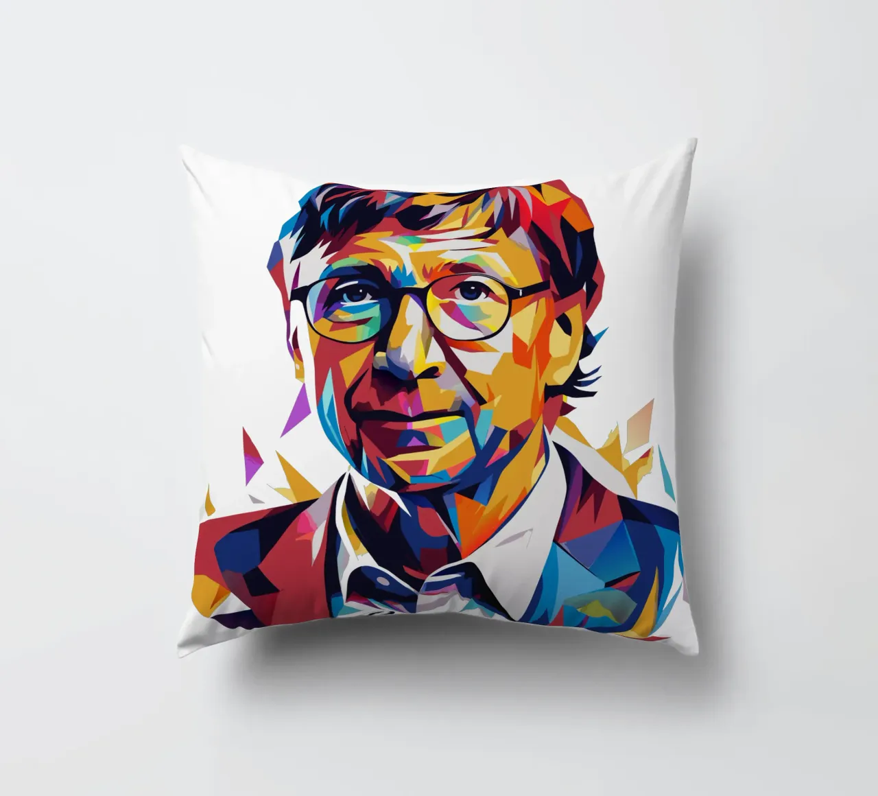 Bill Gates In WPAP Pop ARt cuscino da vectorartnesia