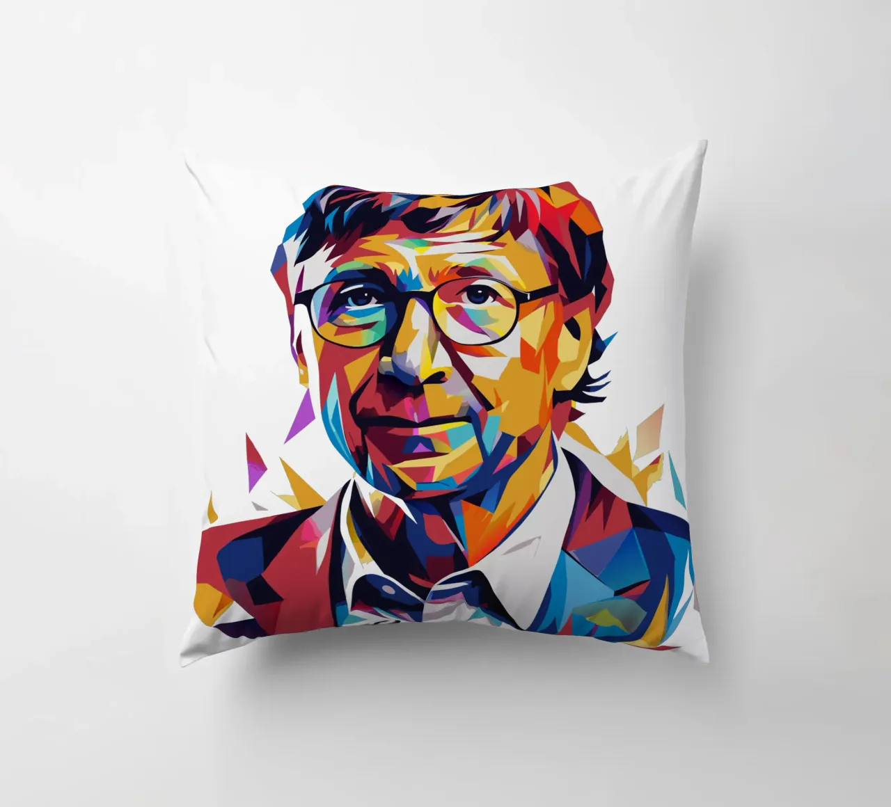 Bill Gates In WPAP Pop ARt cuscino da vectorartnesia