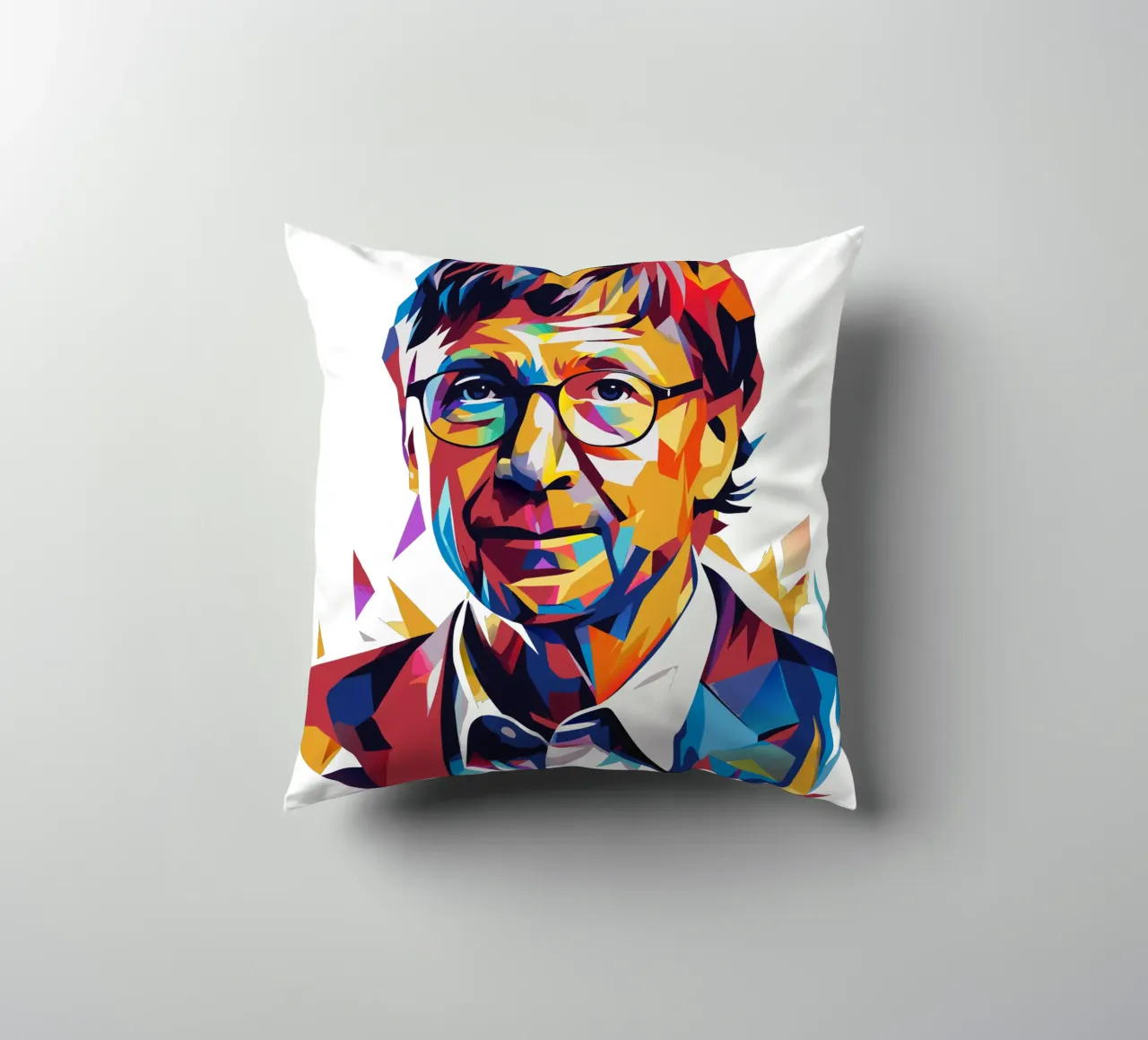 Bill Gates In WPAP Pop ARt cuscino da vectorartnesia