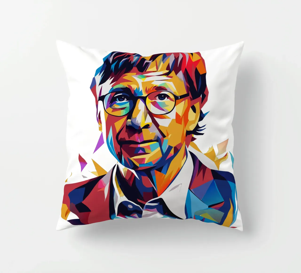 Bill Gates In WPAP Pop ARt cuscino da vectorartnesia
