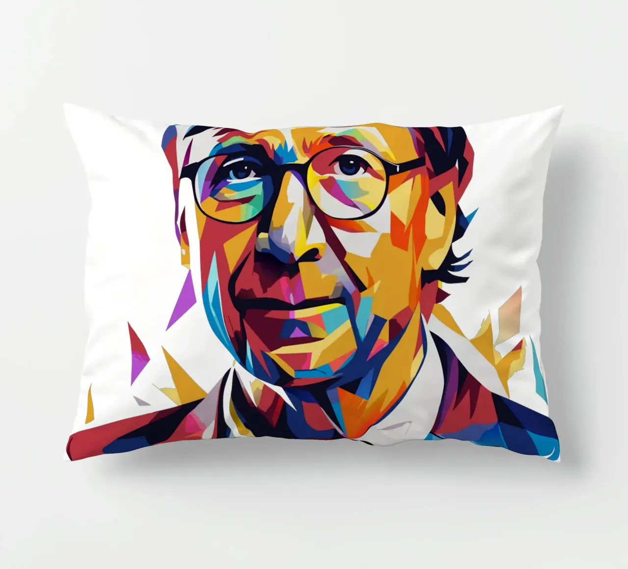 Bill Gates In WPAP Pop ARt Kissen von vectorartnesia