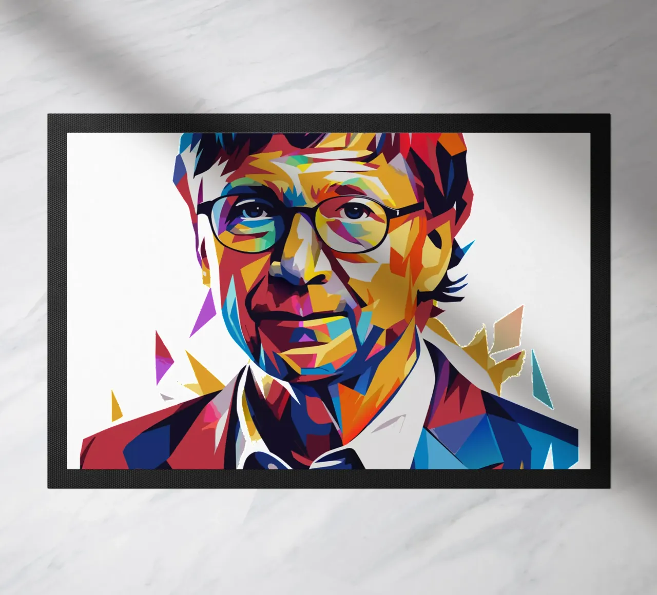 Bill Gates In WPAP Pop ARt Fußmatte von vectorartnesia