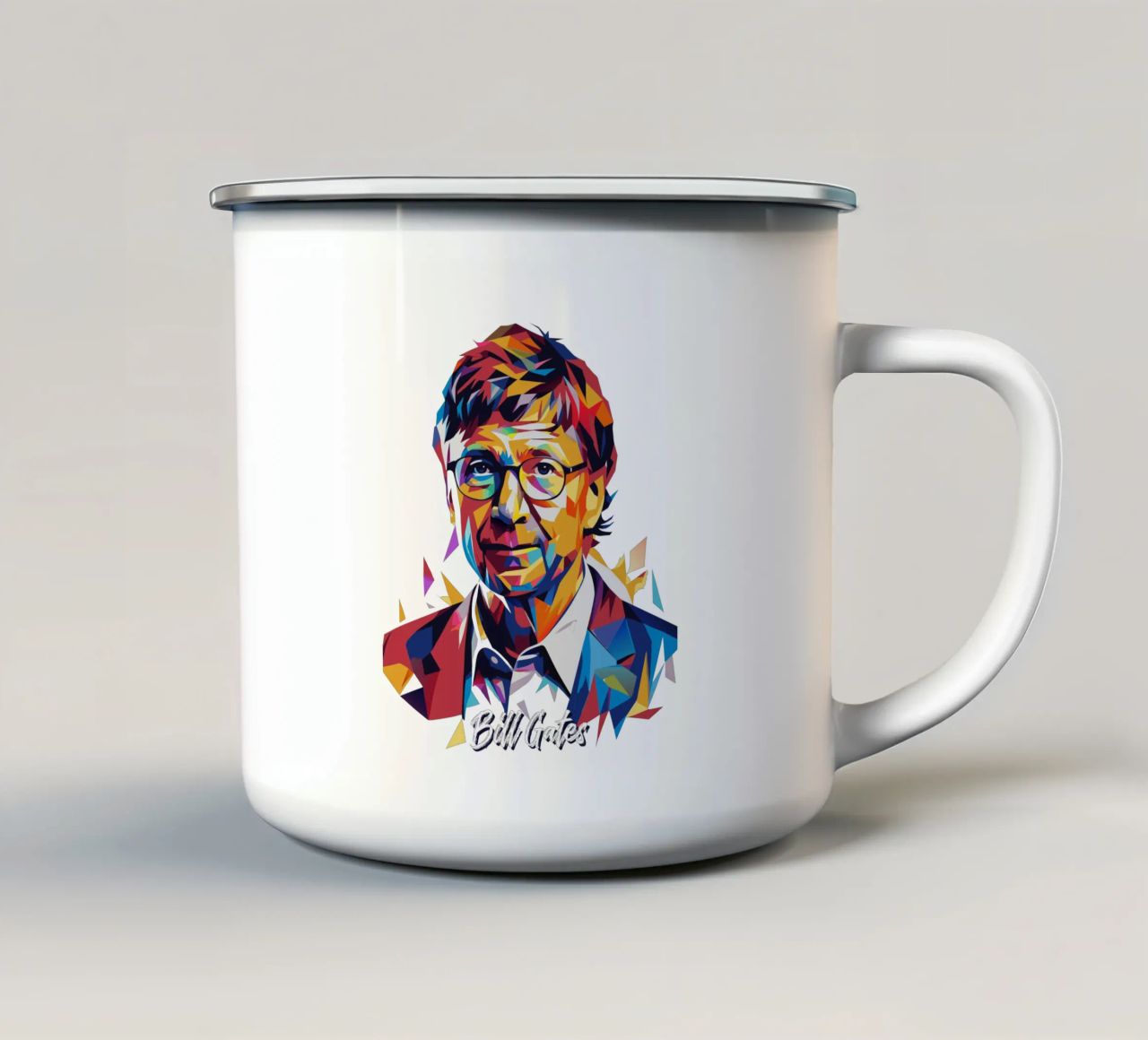 Bill Gates In WPAP Pop ARt tazza in smalto da vectorartnesia