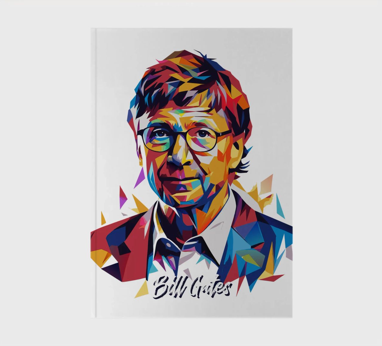 Bill Gates In WPAP Pop ARt notebook by vectorartnesia