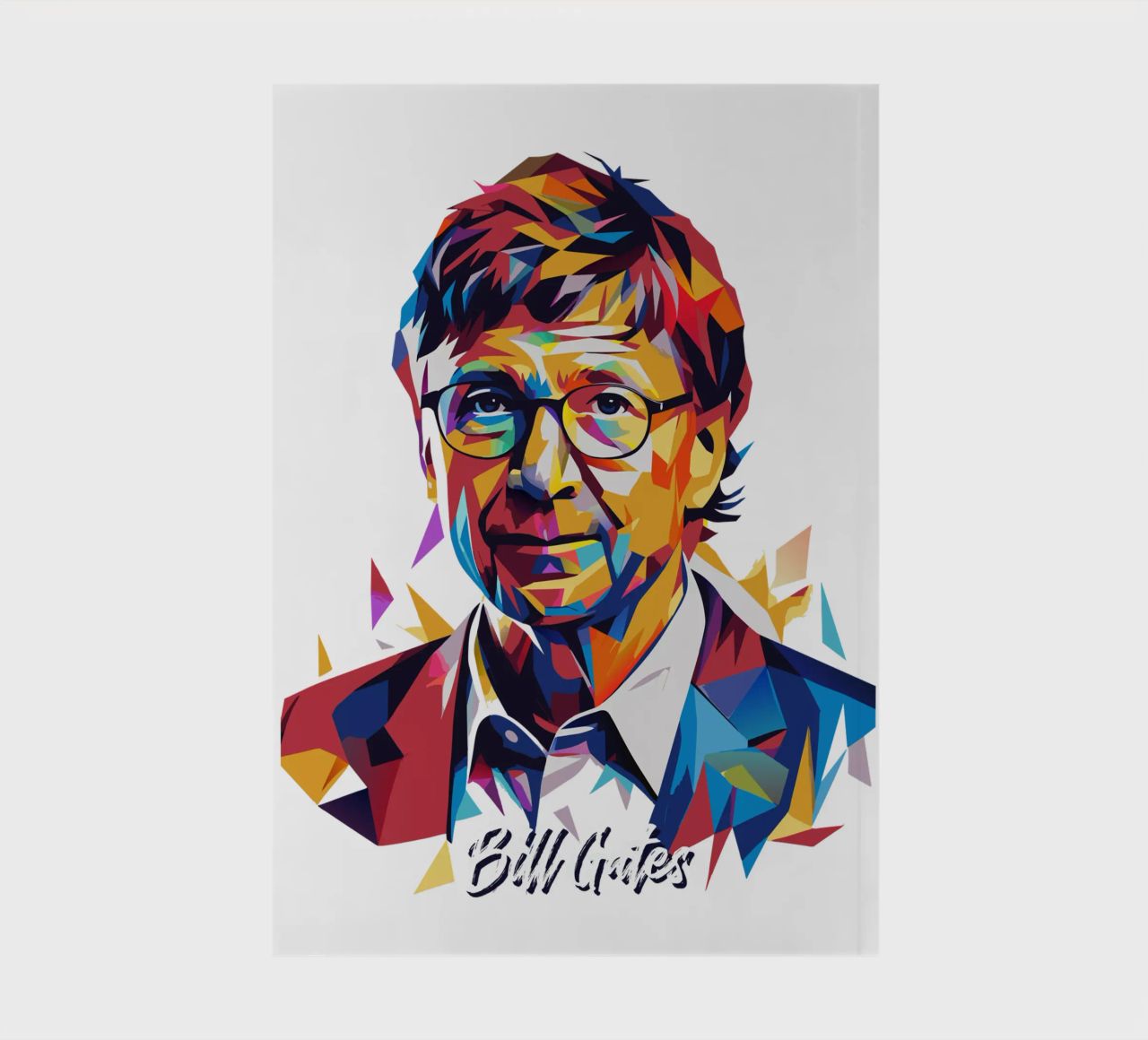 Bill Gates In WPAP Pop ARt notebook by vectorartnesia