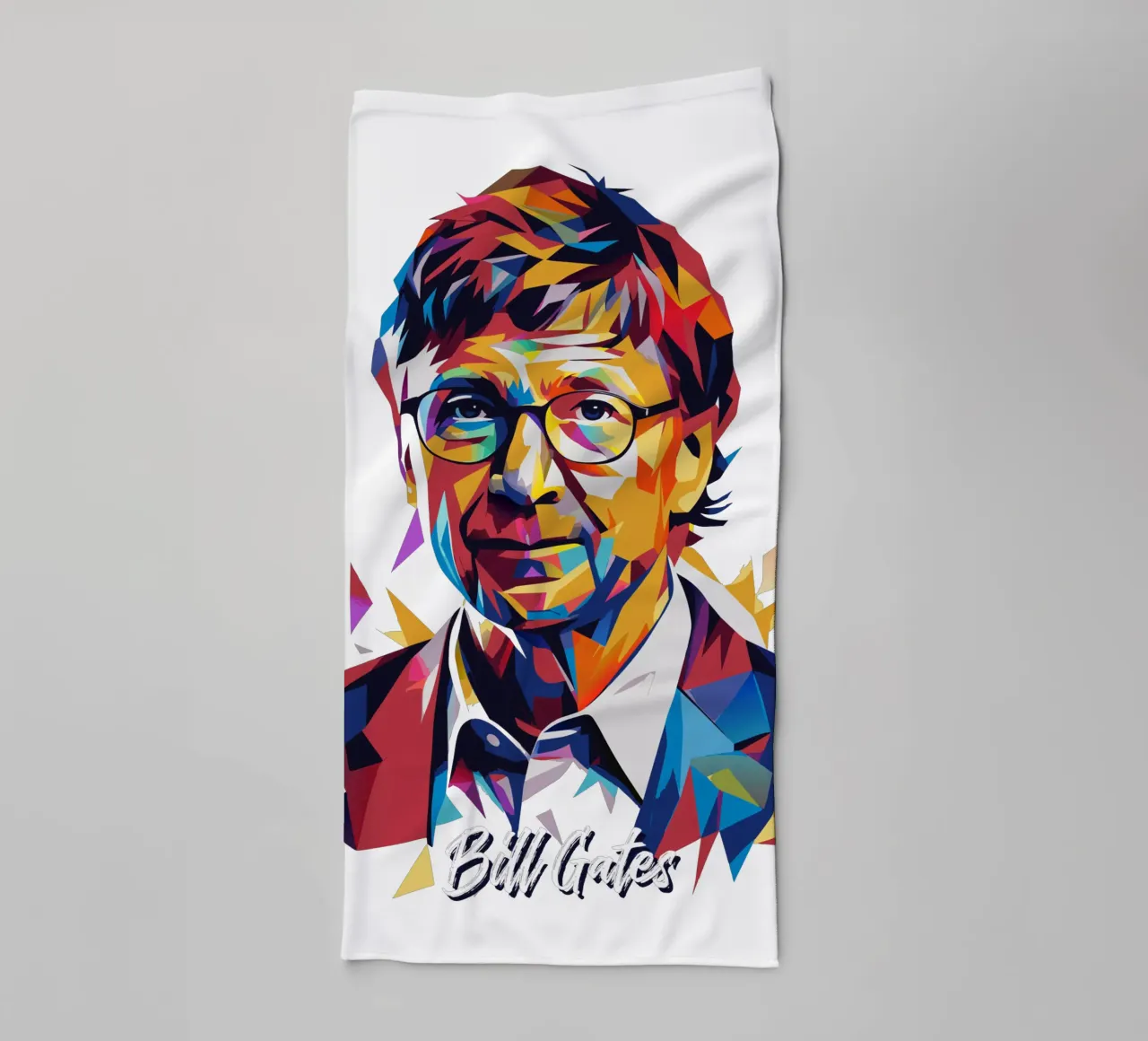 Bill Gates In WPAP Pop ARt asciugamano da bagno da vectorartnesia