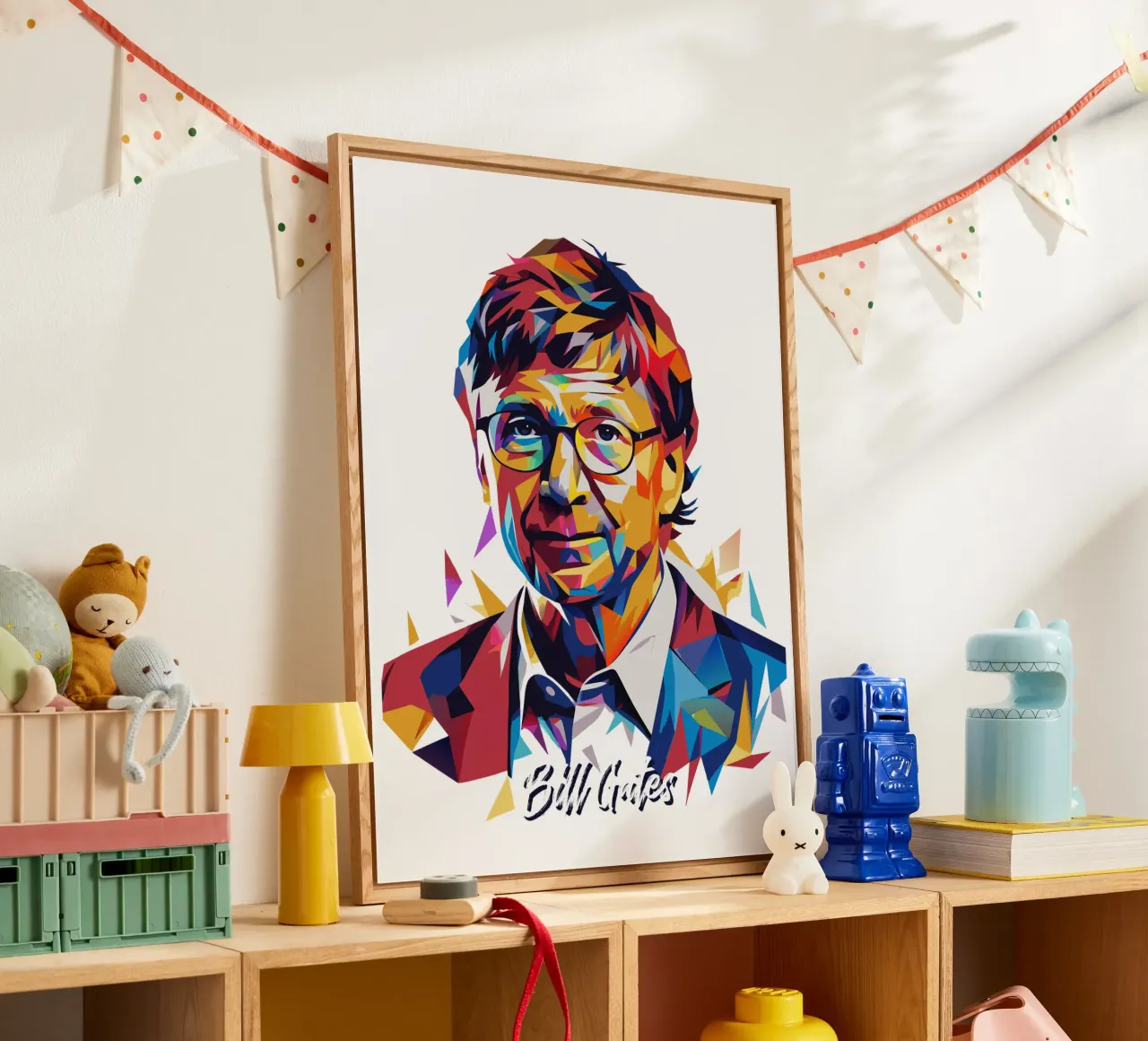 Bill Gates In WPAP Pop ARt plexiglass da vectorartnesia