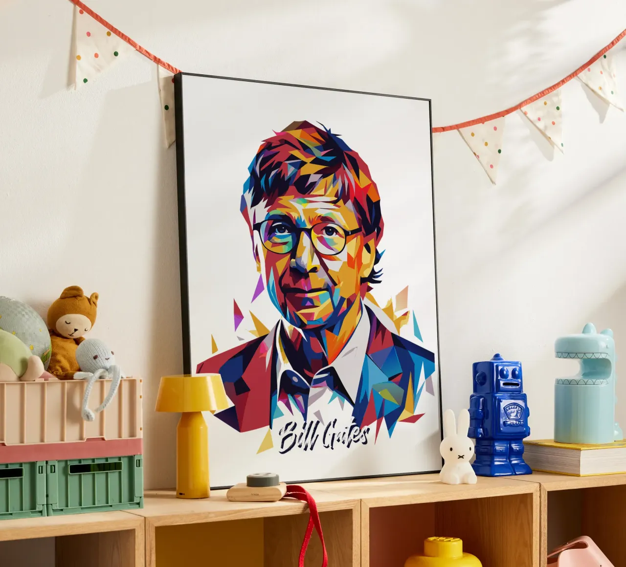Bill Gates In WPAP Pop ARt pannello forex da vectorartnesia