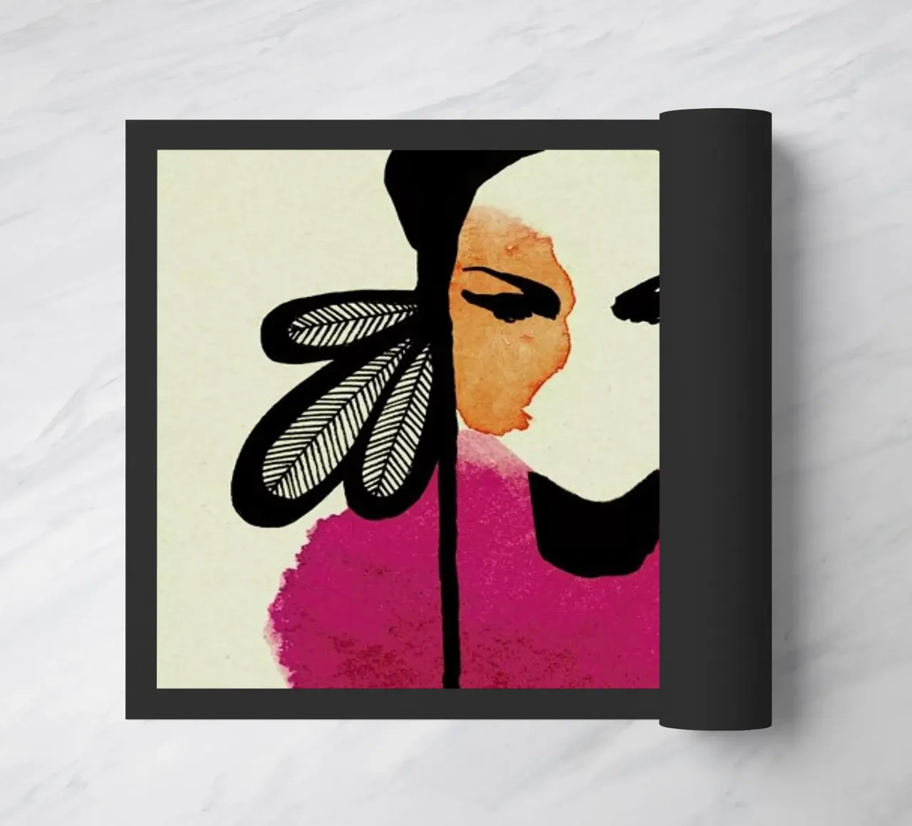 Doll 3 doormat by Ekaterina Koroleva