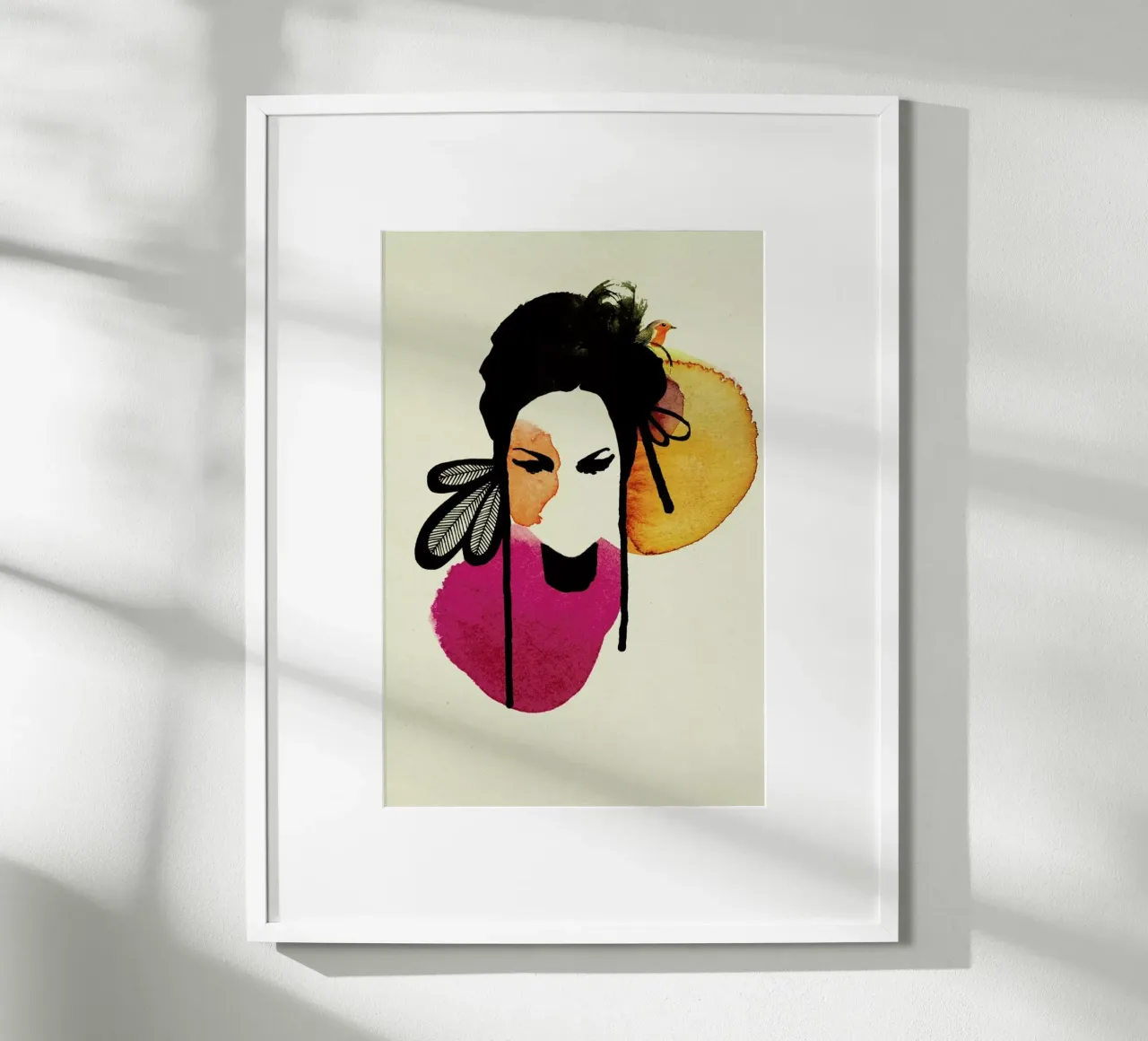 Doll 3 poster con telaio in legno da Ekaterina Koroleva