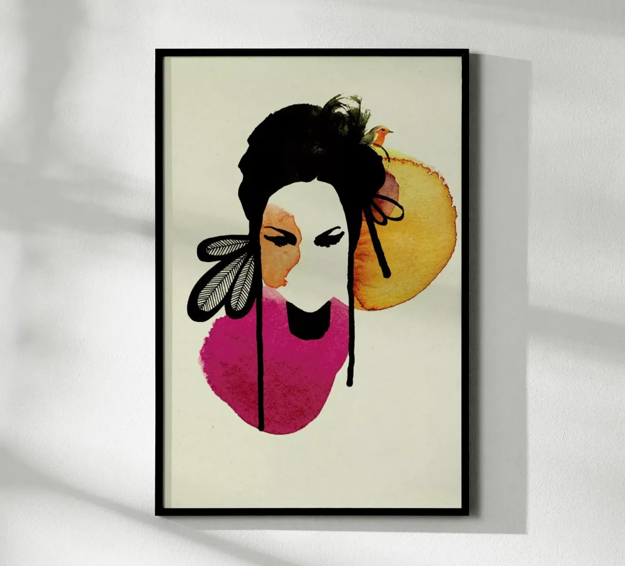 Doll 3 poster con telaio in legno da Ekaterina Koroleva