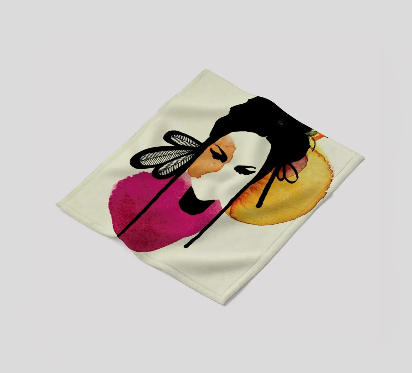 Doll 3 fleecedeken van Ekaterina Koroleva