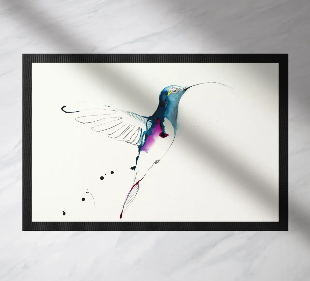 humming-bird doormat by Petit Boom Prints