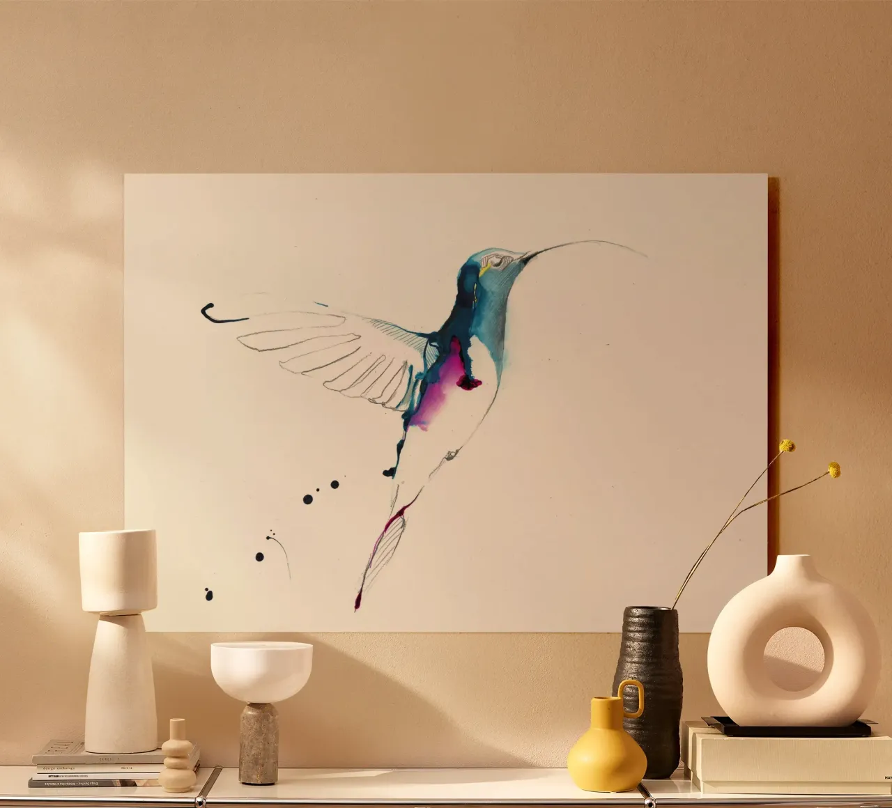 colibrì alluminio dibond da Petit Boom Prints