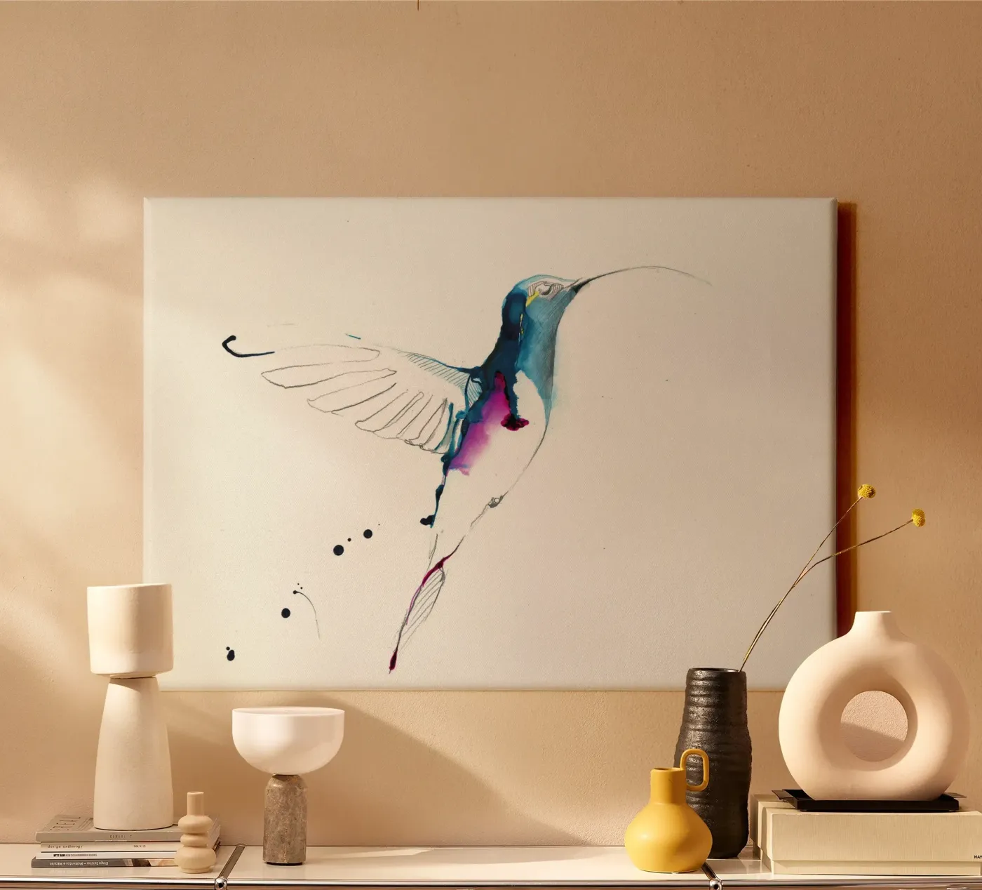 colibrì tela da Petit Boom Prints