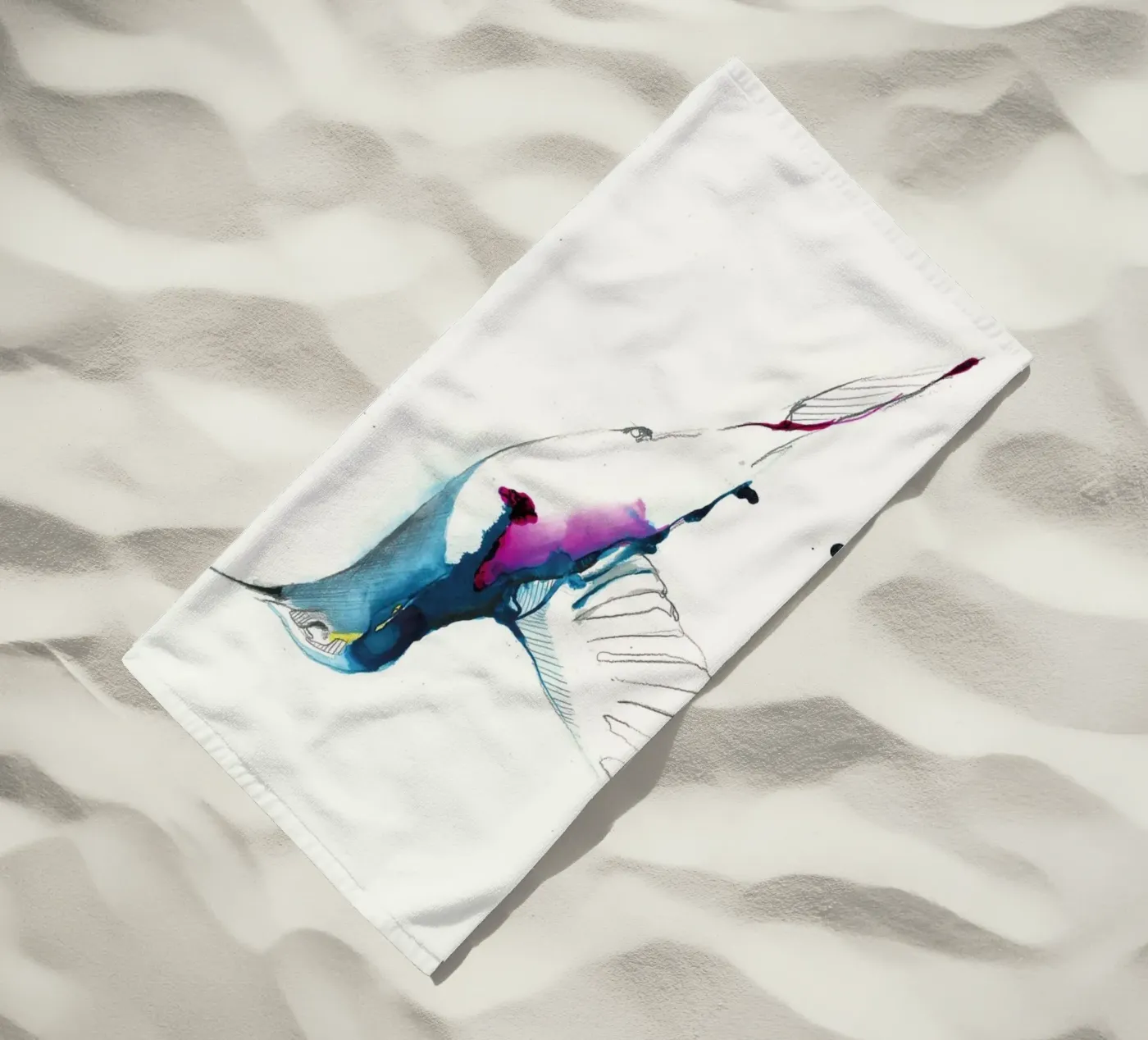 colibrì telo mare da Petit Boom Prints