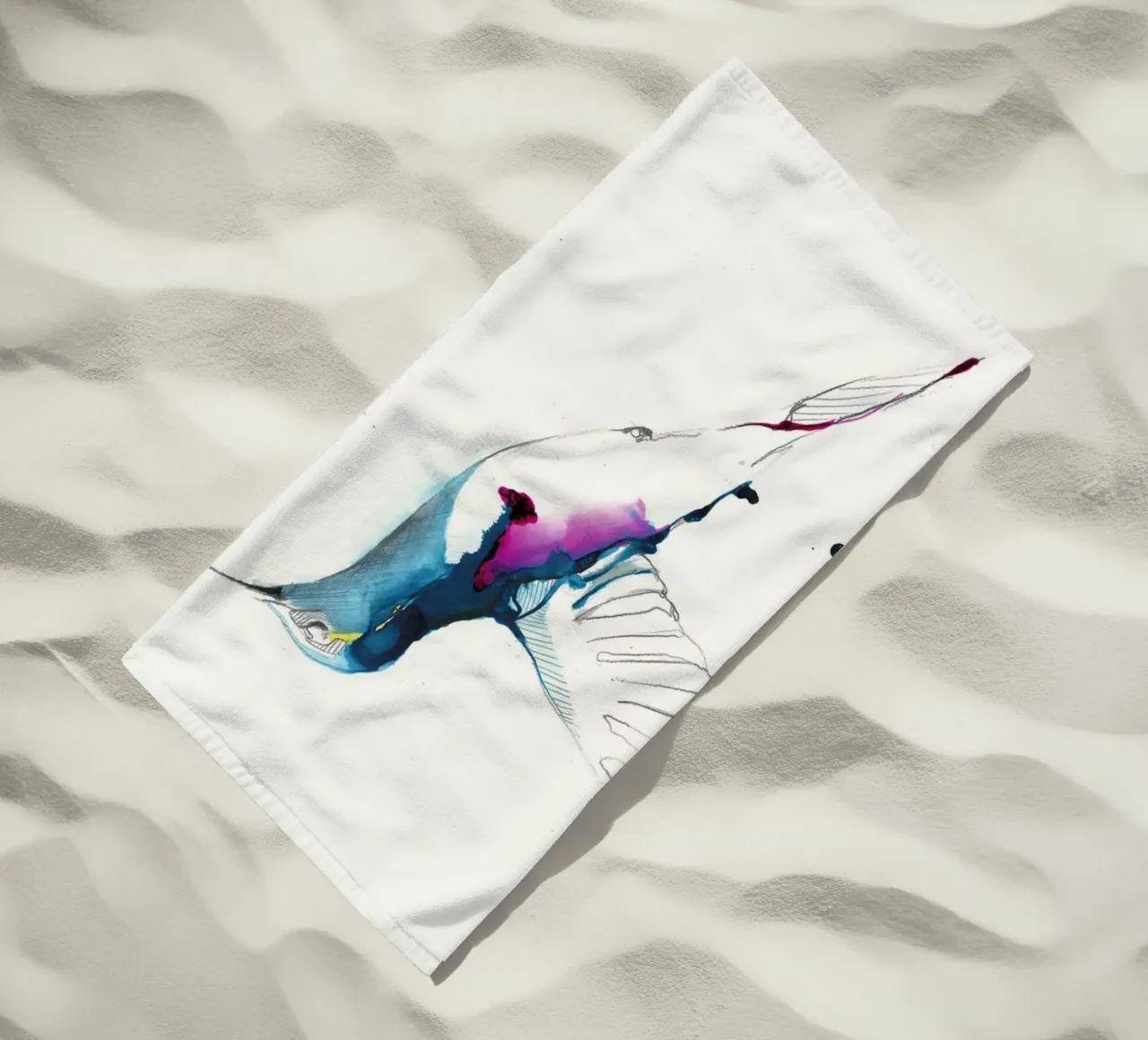 colibrì telo mare da Petit Boom Prints