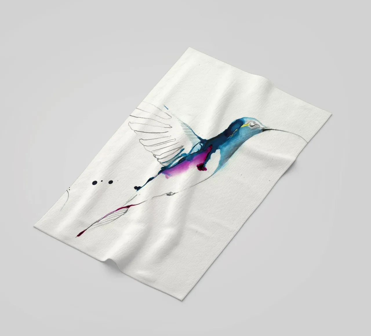 colibrì telo mare da Petit Boom Prints