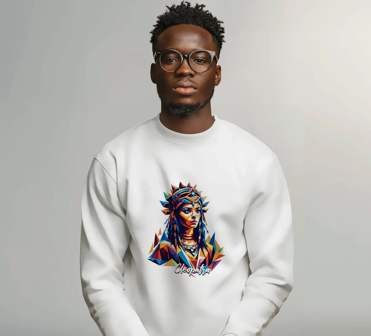Cleopatra in WPAP Pop Art sweatshirt van vectorartnesia