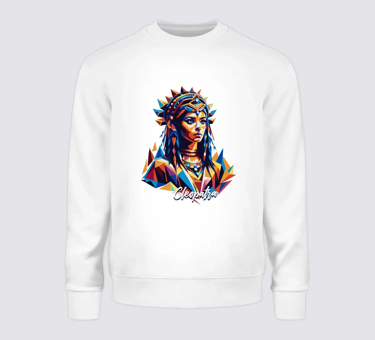 Cleopatra in WPAP Pop Art sweatshirt van vectorartnesia