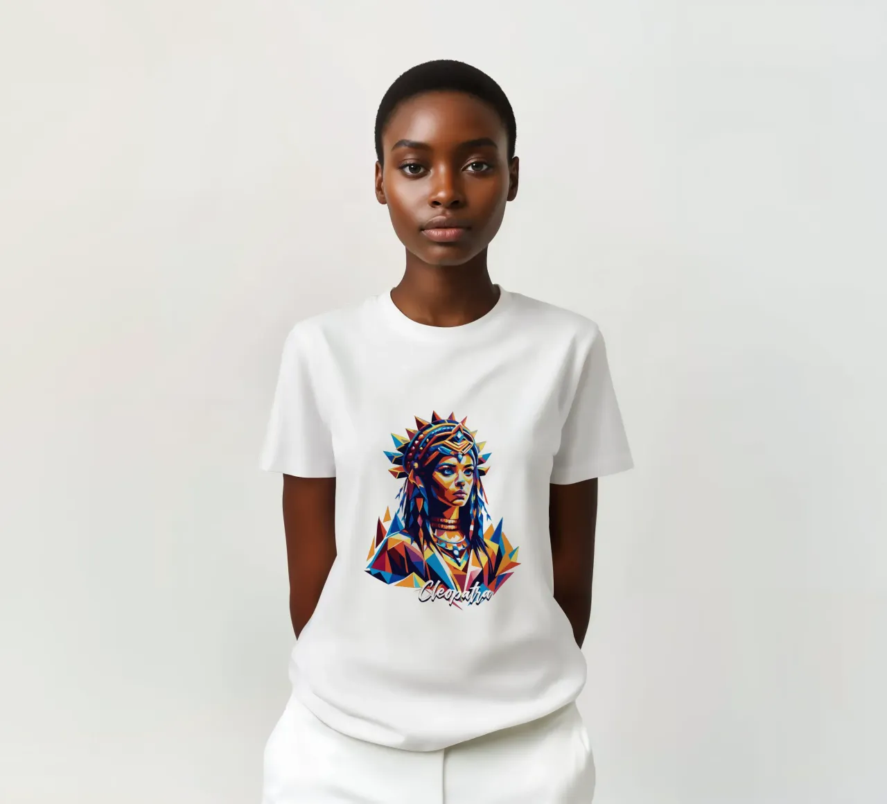 Cleopatra in WPAP Pop Art t-shirt da vectorartnesia