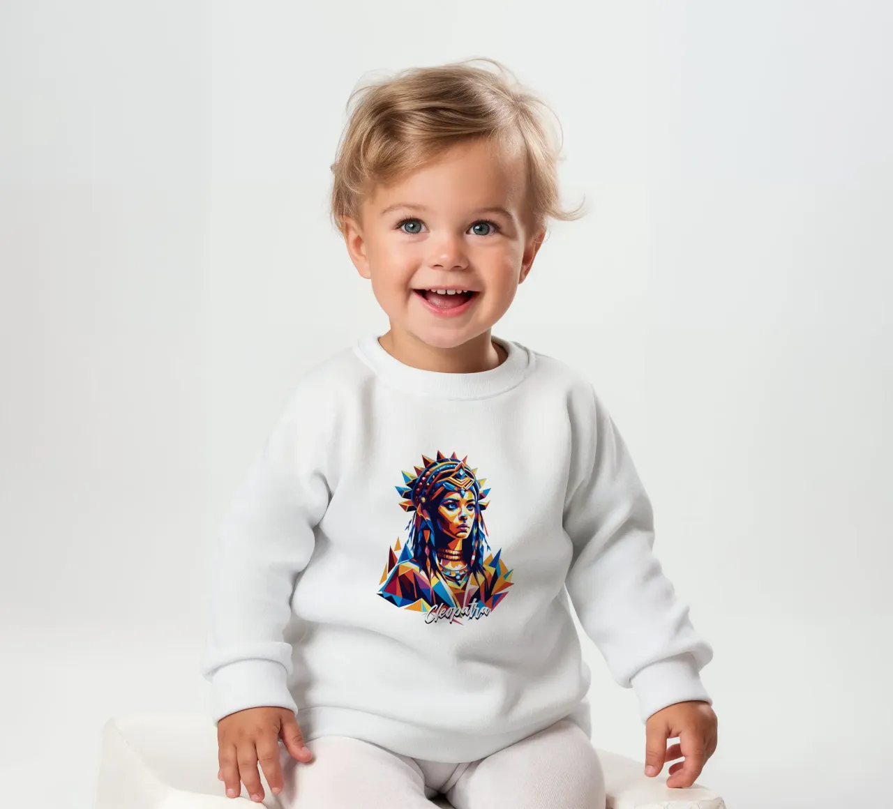 Cleopatra in WPAP Pop Art felpa neonato da vectorartnesia