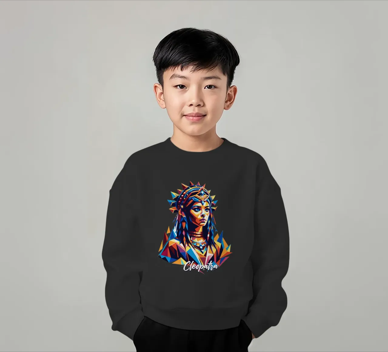 Cleopatra in WPAP Pop Art felpa bambino da vectorartnesia