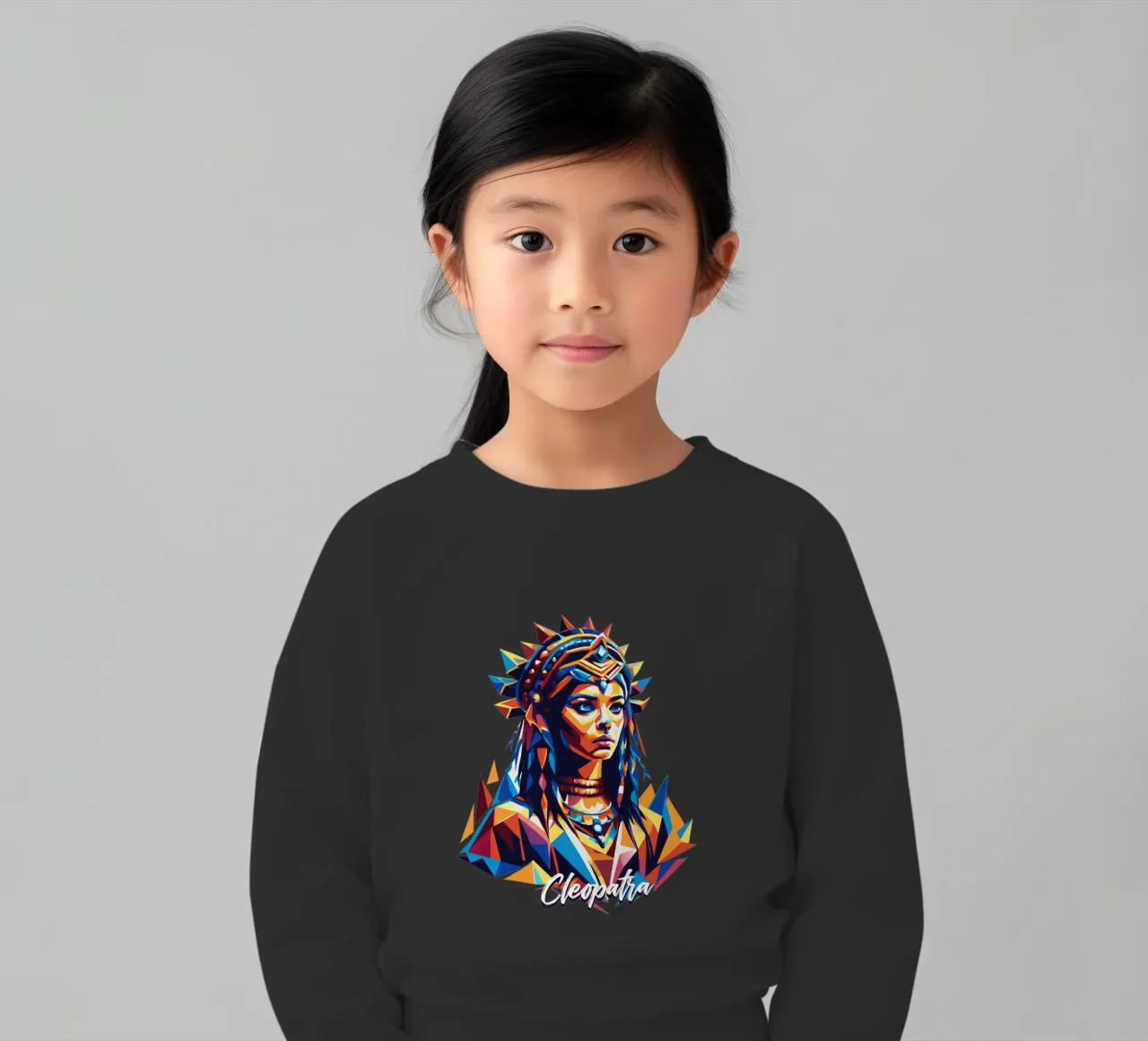 Cleopatra in WPAP Pop Art felpa bambino da vectorartnesia