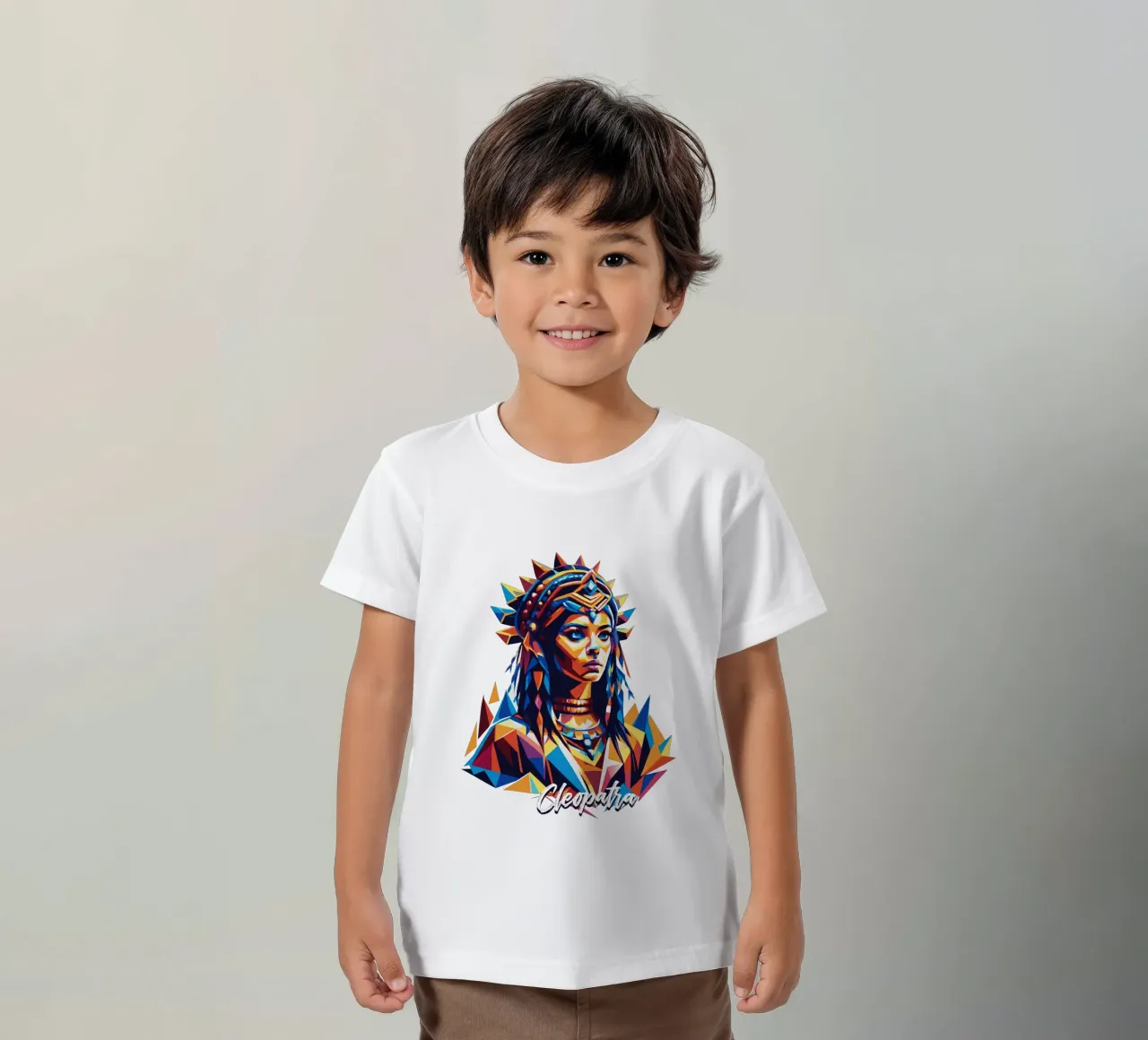 Cleopatra in WPAP Pop Art t-shirt bambini da vectorartnesia
