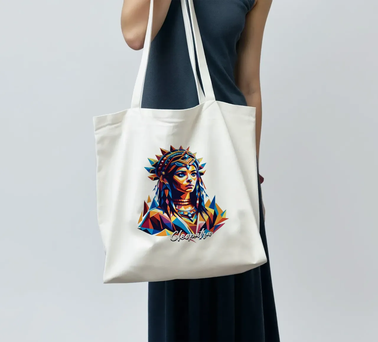 Cleopatra in WPAP Pop Art borsa in juta da vectorartnesia