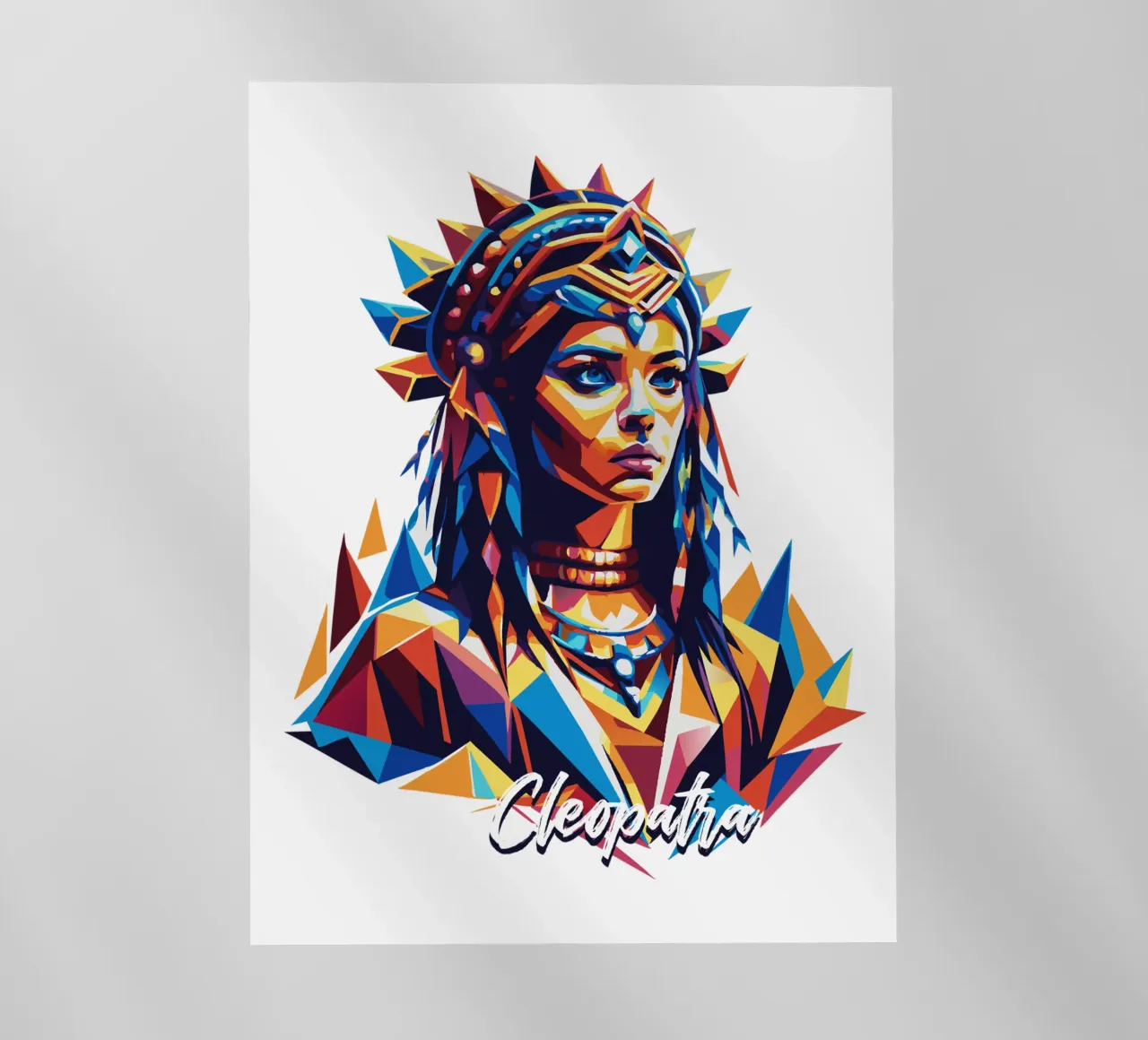 Cleopatra in WPAP Pop Art pellicola backlit da vectorartnesia