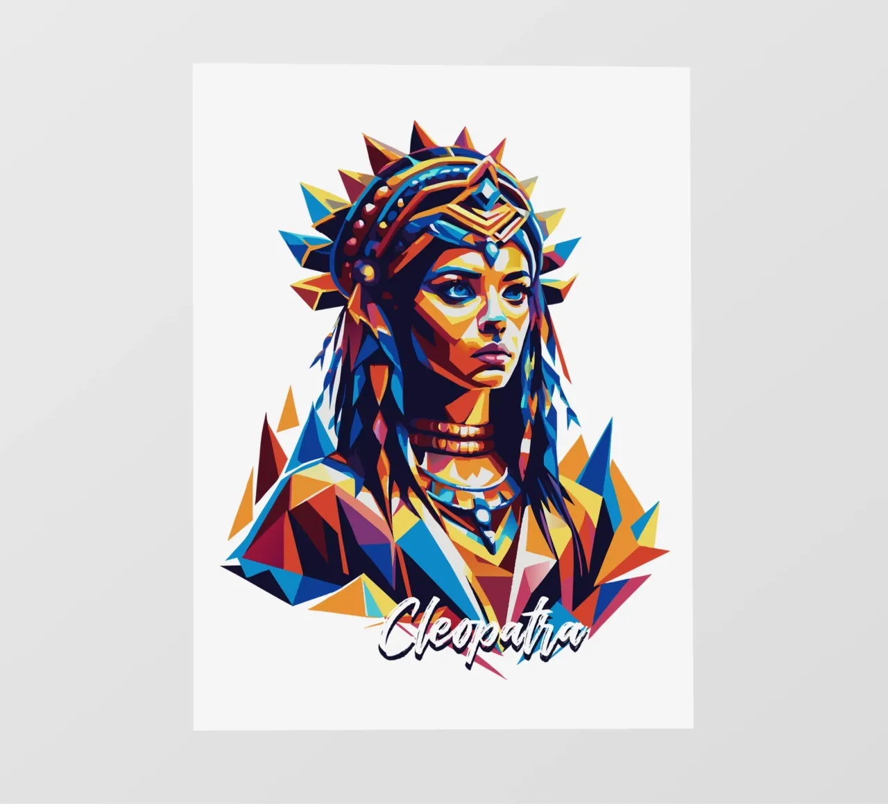 Cleopatra in WPAP Pop Art pellicola backlit da vectorartnesia
