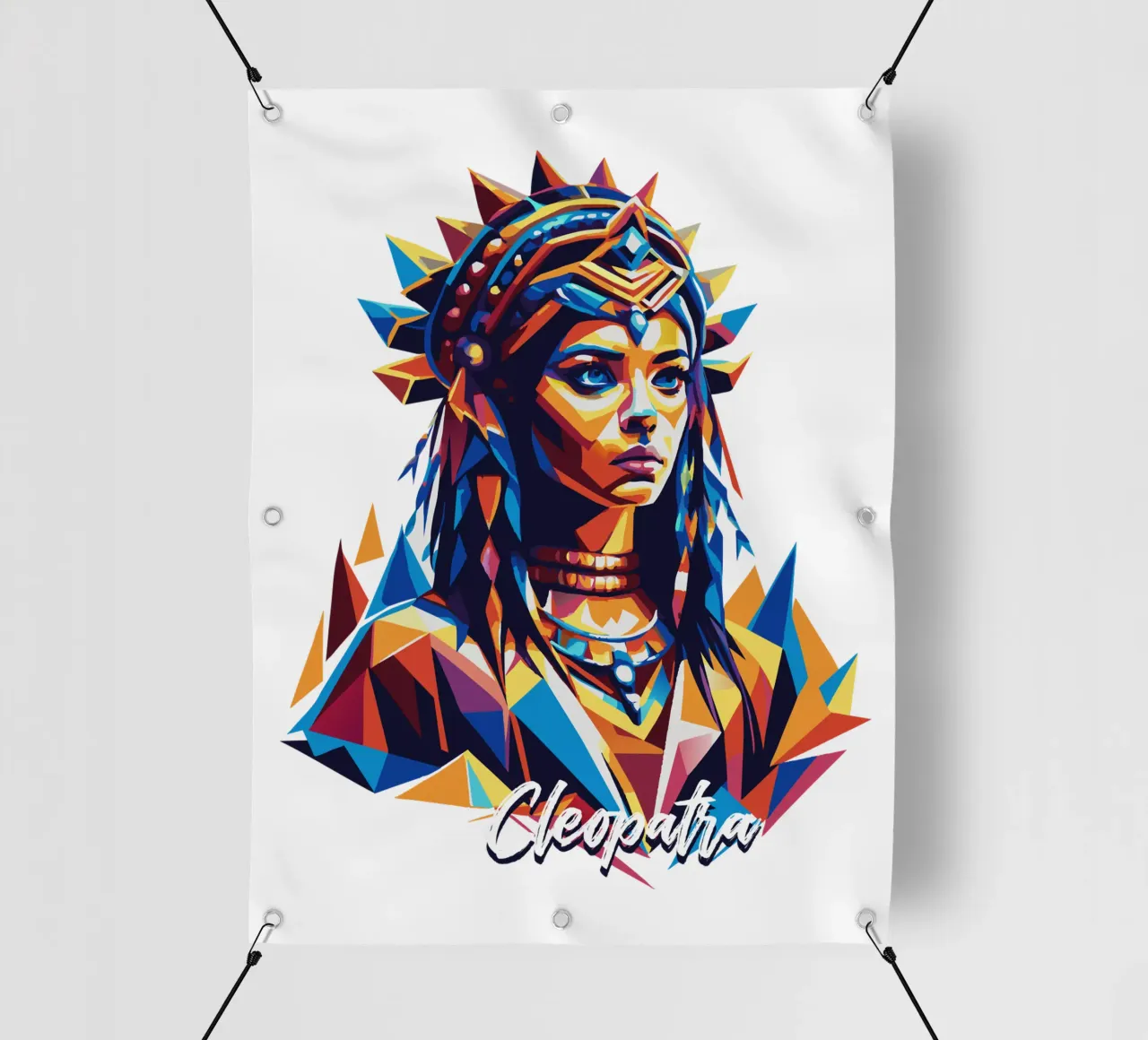 Cleopatra in WPAP Pop Art telo in pvc da vectorartnesia