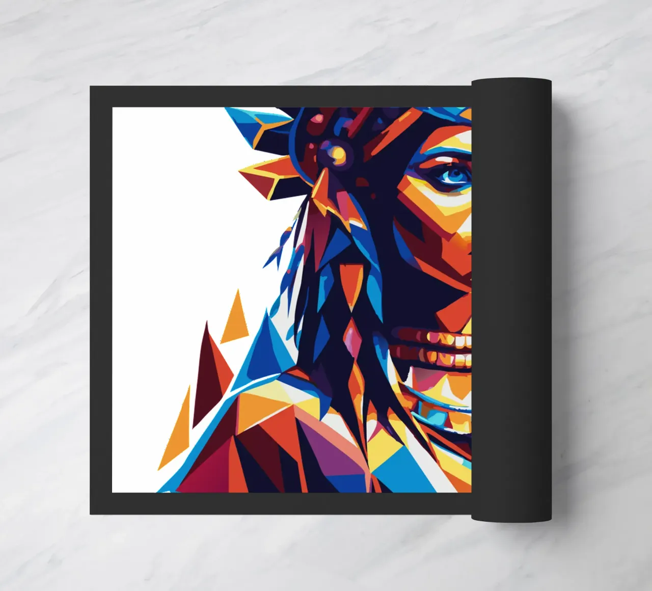 Cleopatra in WPAP Pop Art paillasson de vectorartnesia