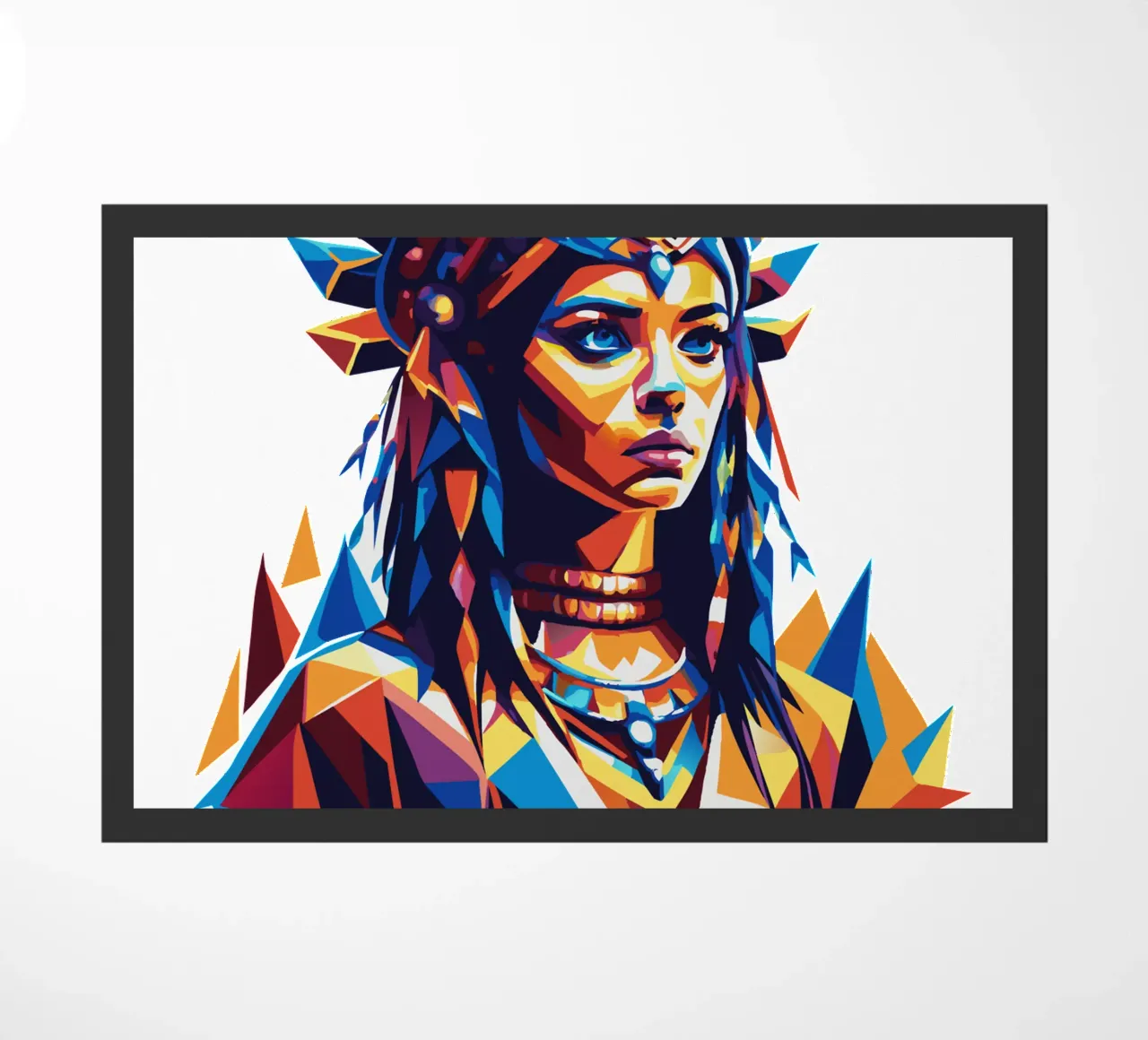 Cleopatra in WPAP Pop Art paillasson de vectorartnesia