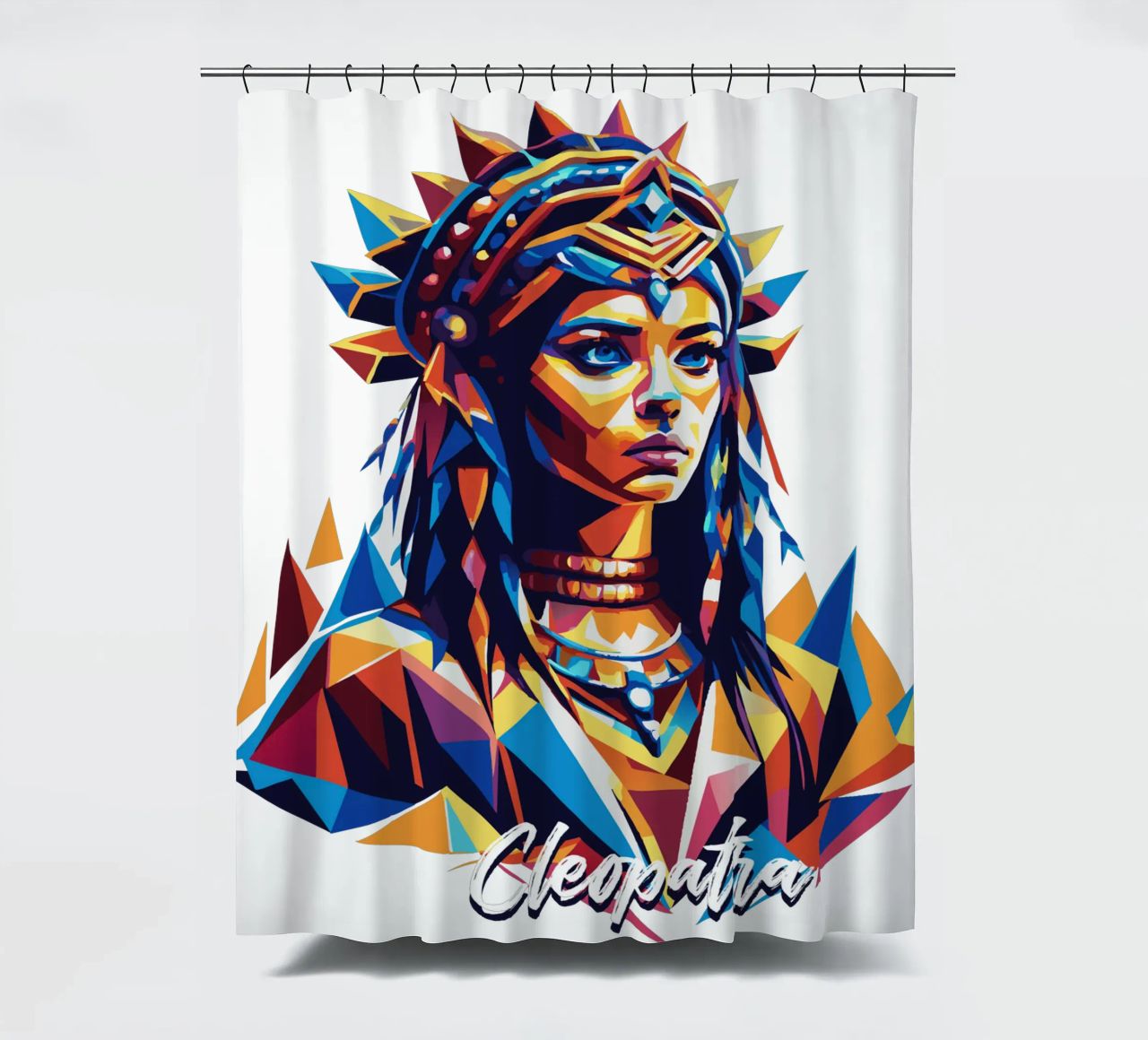 Cleopatra in WPAP Pop Art tenda da doccia da vectorartnesia