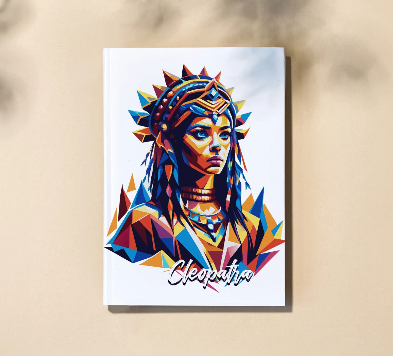Cleopatra in WPAP Pop Art notebook by vectorartnesia