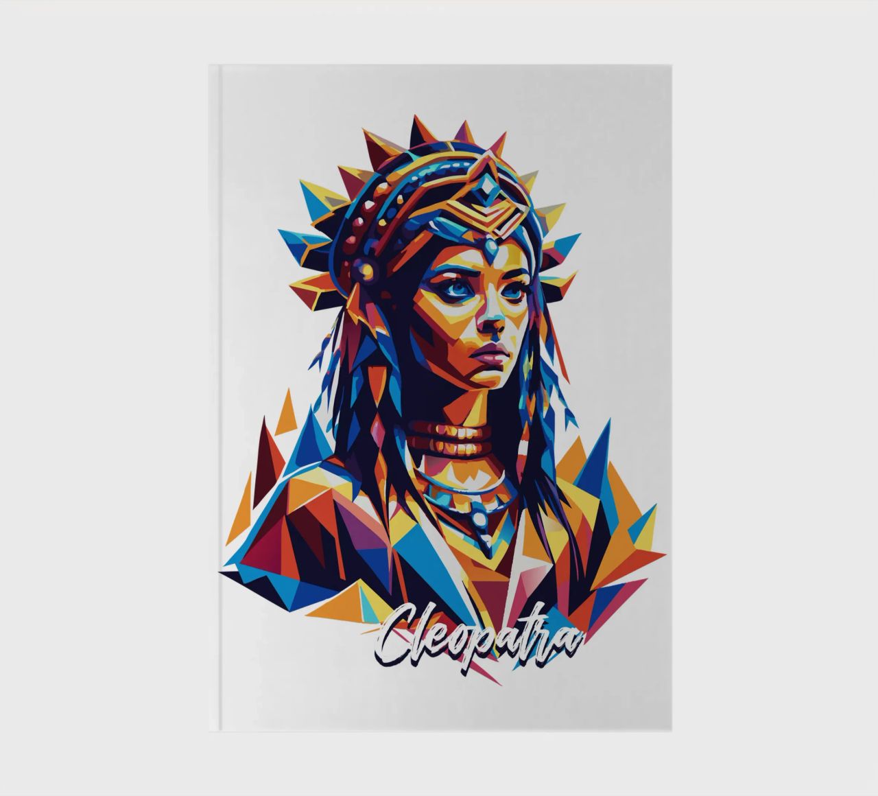 Cleopatra in WPAP Pop Art notebook by vectorartnesia