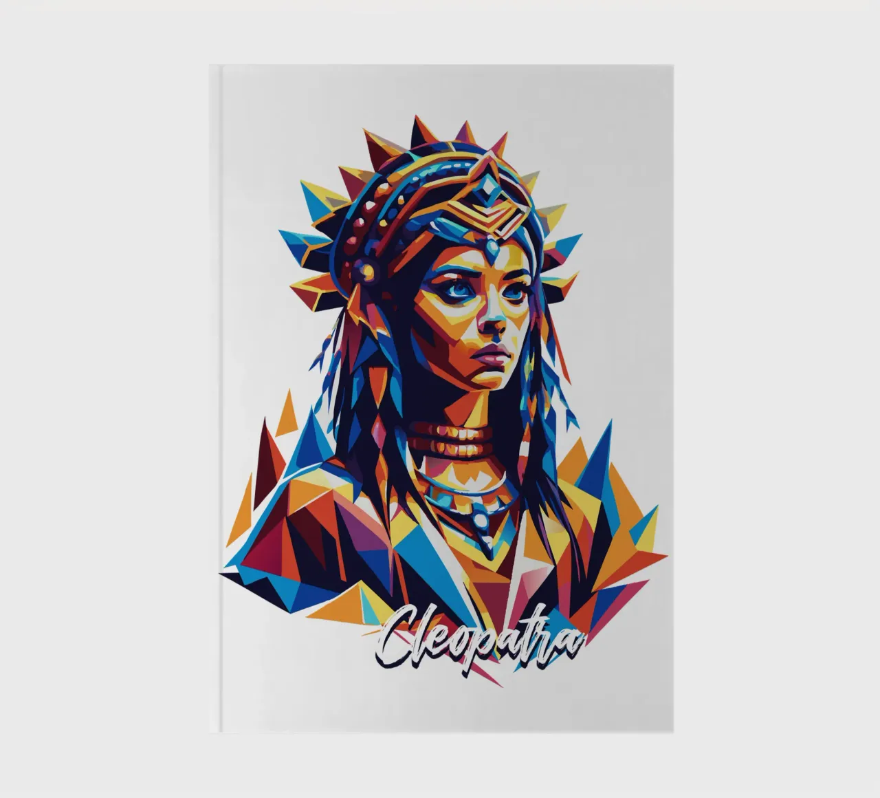 Cleopatra in WPAP Pop Art carnet de notes de vectorartnesia