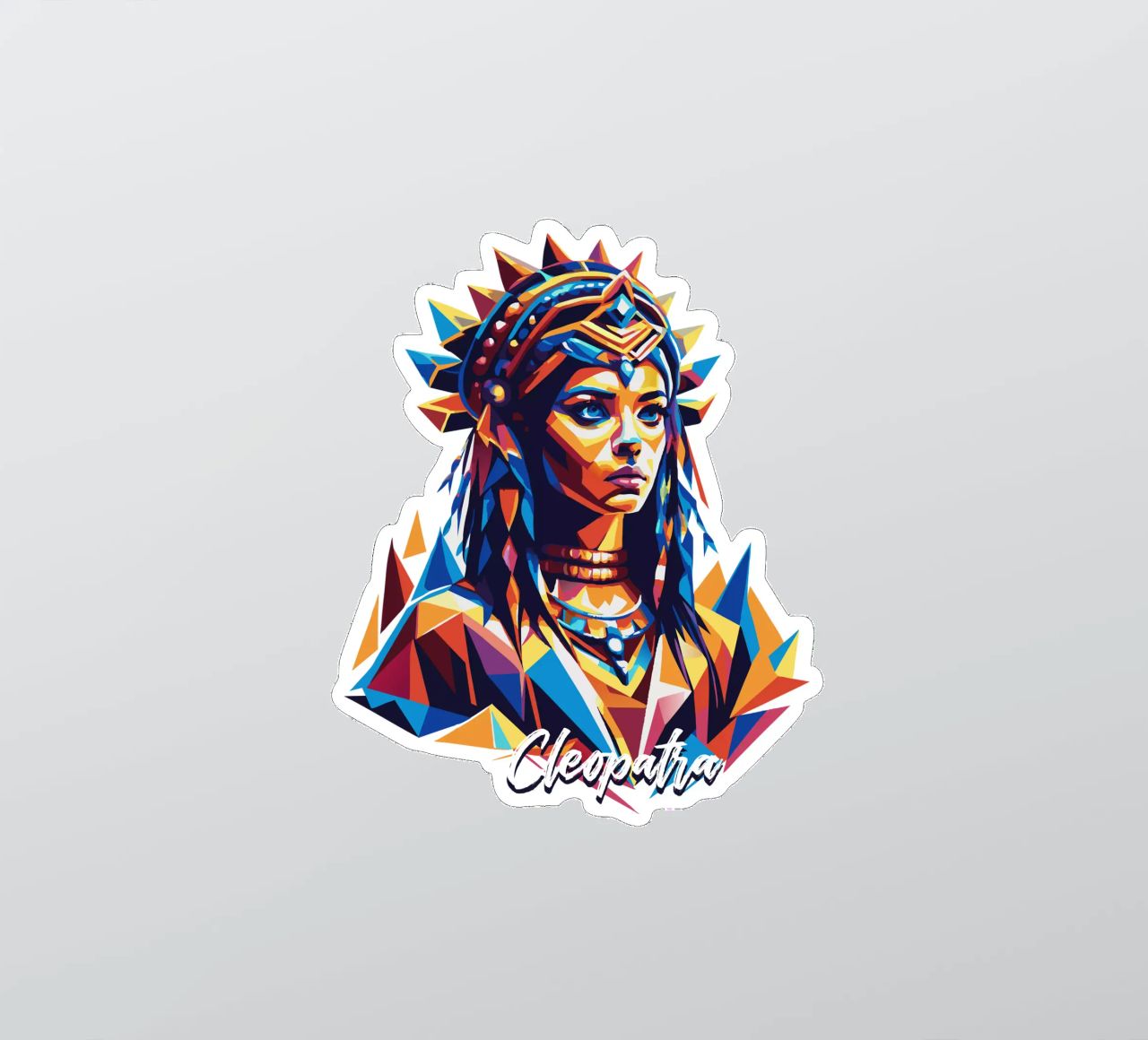 Cleopatra in WPAP Pop Art adesivo da vectorartnesia