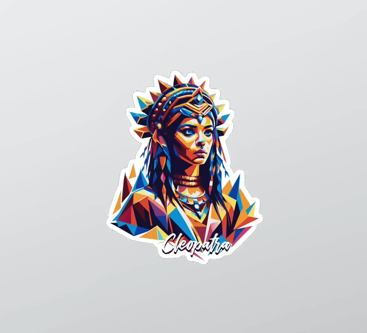 Cleopatra in WPAP Pop Art adesivo da vectorartnesia