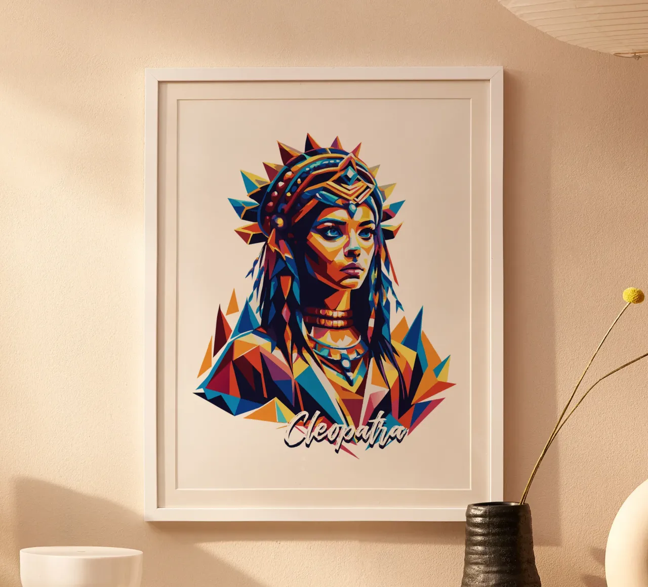 Cleopatra in WPAP Pop Art carta hahnemühle da vectorartnesia